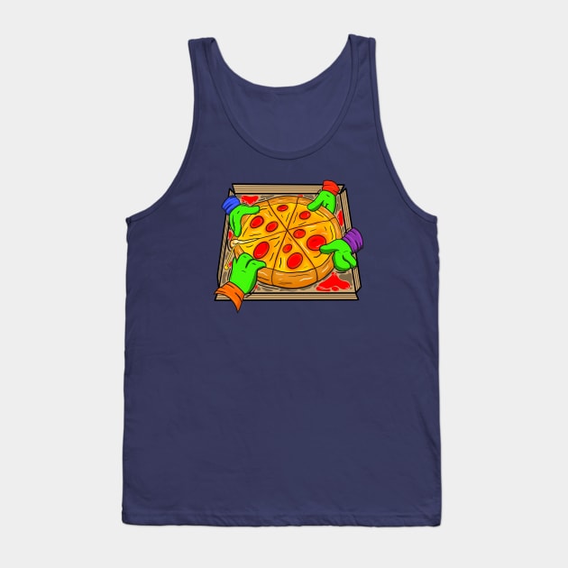 TMNT Antonio’s Pizza Cartoon Comic Book Tank Top by Jamie Collins